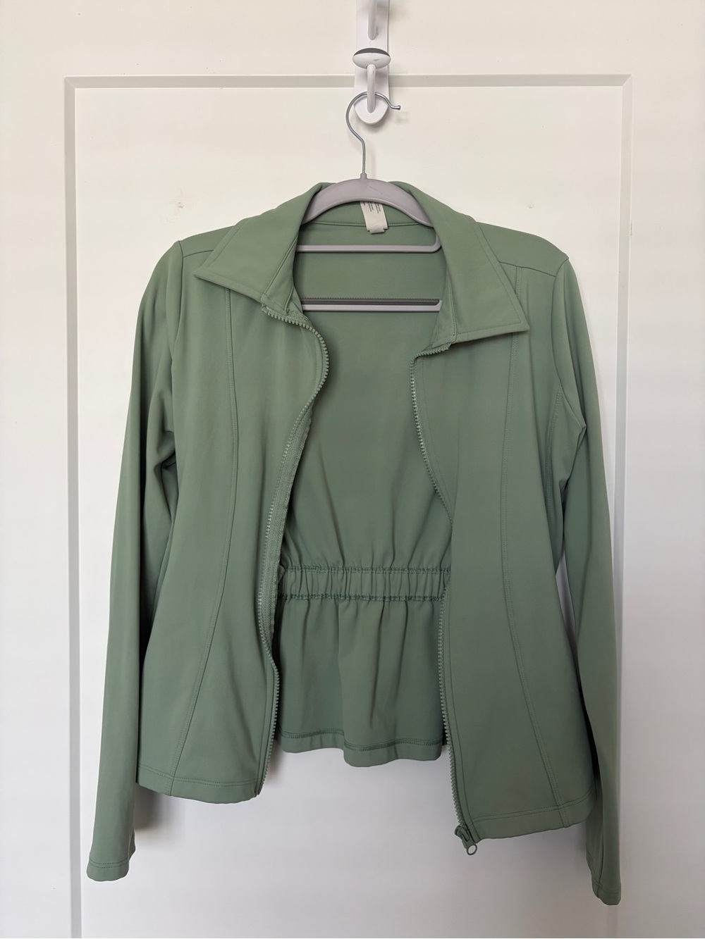 Light Green Women's Zip Jacket - Casual Active Layer